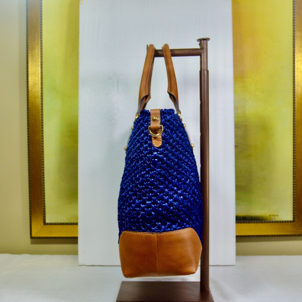 💯Authentic GUCCI Raffia Large Santa Monica Large Tote  Made in Italy  🇮🇹 - Picture 13 of 16